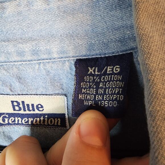 UK Blue Generation Shirt Mens XL Denim University of Kentucky Wildcats Retro VTG - Picture 8 of 9